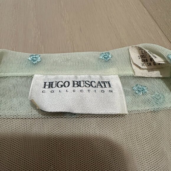 Vintage Mesh Floral Embroidery Dress Overlay - Picture 8 of 8